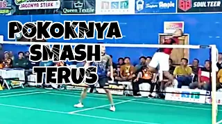 MEMBONGKAR PERTAHANAN KENAS / REINARD ! Full Smash and Trickshot di Tarung Bebas Badminton Tarkam