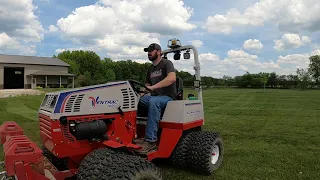 Ventrac Core Aerator In Action!