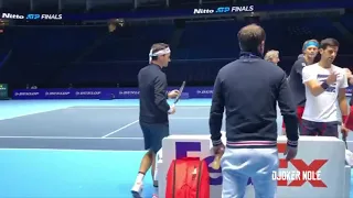 Novak Djokovic Meets Roger Federer on Practice - London 2019 (HD)