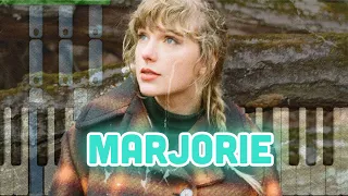 🎹Taylor Swift - marjorie (Piano Tutorial)❤️♫