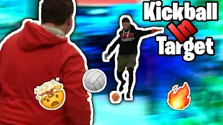 KICKBALL IN TARGET!? (broke the ceiling)