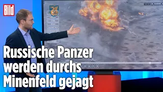 Russen schicken ganze Panzer-Kolonne in den Tod | BILD Lagezentrum