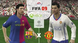 FIFA 09 GAMEPLAY [XBOX 360] Manchester United x Barcelona - Champions League Final 2008/09