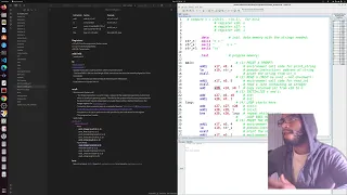 RISC-V in RARS part 3: ecall, la, bne instructions and code overview