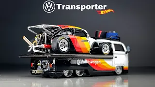 Six Wheeler Flatbed VolksWagen T2 Pickup HotWheels Custom