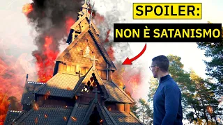 Why were Churches burned down in Norway?