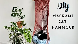 DIY Hanging CAT HAMMOCK Macrame Color Terracotta │ DIY Macrame Cat Hammock #3 │ Cat Bed Tutorial