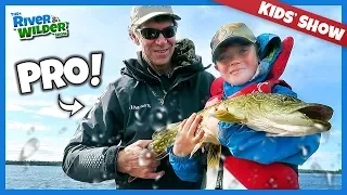 Kooky kids fishing lesson turns into MONSTER CATCH | River and Wilder