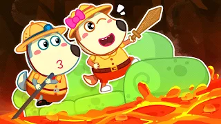 The FLOOR is LAVA GAME 🌋 Playground Song 👶 Funny Kids Songs 🎶 Woa Baby Songs