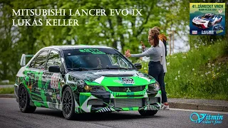 Lukáš Keller - Mitsubishi Lancer EVO IX - 41. Zámecký vrch 2022 - Náměšť nad Oslavou - MHCC