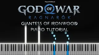 God of War Ragnarök - Giantess of Ironwood (Piano Tutorial)