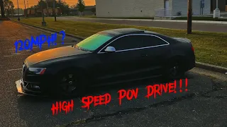High Speed Audi S5 POV Highway drive