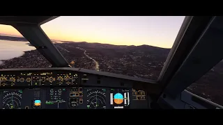 MSFS 2020 - Split VOR B approach runway 23 at sunset | A32NX exp | Live weather | Ultra