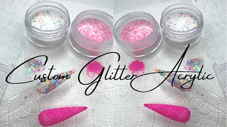 GIVEAWAY 🎉 | HOW TO MAKE CUSTOM GLITTER ACRYLIC POWDER | AFFORDABLE & EASY