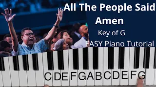 All Gods People Said Amen  -Matt Maher (Key of G)//EASY Piano Tutorial