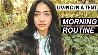 LIVING IN A TENT🌲: Super Cold Morning Routine In Yosemite | Hobo Ahle