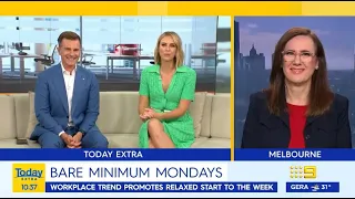Bare Minimum Mondays - Sue Ellson on Channel 9's Today Extra with David Campbell and Sylvia Jeffreys