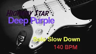 Highway Star Guitar solo (Backing Track) Slow Down 140BPM