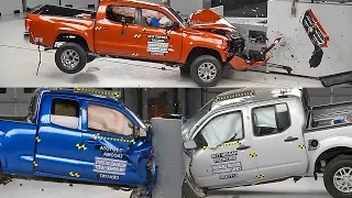 CRASH TEST Pickup Trucks - Chevy Colorado, Toyota Tacoma, Nissan Frontier