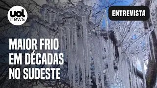 Frio no Brasil: sensação térmica de -25°C não é previsível e não há indicativos, diz meteorologista