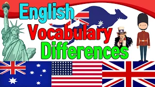 AMERICAN vs BRITISH vs AUSTRALIAN English | Vocabulary Differences