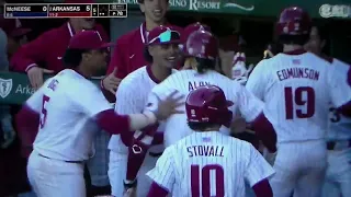 Arkansas' Wehiwa Aloy hits home run vs. McNeese