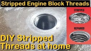 Fix stripped bolt hole. Mistake and how to fix! Engine block