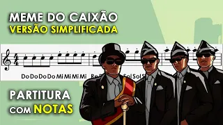 Meme do Caixão | Partitura com Notas para Flauta Doce, Violino | Astronomia - Tony Igy