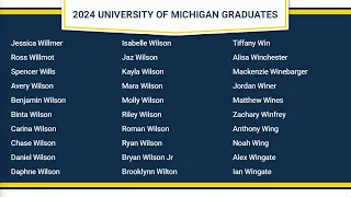 University of Michigan Spring Commencement 2024