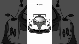 drawing a futuristic Pagani sports car