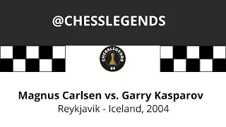 Magnus Carlsen vs Garry Kasparov. Reykjavik (Iceland) 2004. #chessgame #carlsen  #kasparov #ajedrez