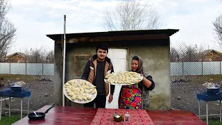 We Cooked Delicious Pastry Dish "Gyurza" In Rural Village of Azerbaijan