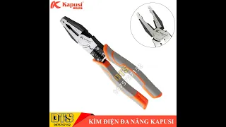 Kìm điện đa năng công nghiệp Nhật Kapusi JAPAN 8.5inch 210mm thép CR-V cao cấp tiết kiệm 30% lực bấm