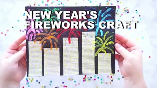 Mixed Media New Year's Eve Fireworks Craft for Kids