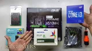 intel Core i3 10100 ASUS PRIME H510M-E CSM Simple AVF PC Build