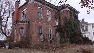 Abandoned retro burned house