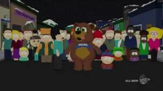 clip of censored southpark muhammad episode 201 - muhammad in bear suit