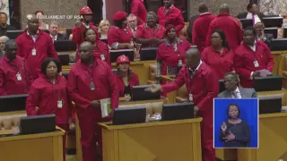 Malema leads EFF walkout from Parliament, calls Zuma a criminal