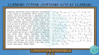 Pitman Shorthand - Revisionary Exercise (B) Dictation (80 WPM) - KZ Learning