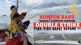 Pesta Strike Kakap Merah dan Kerapu di Spot Rumpon Baru Ikan Agresif Semua Tiba-tiba Badai Datang