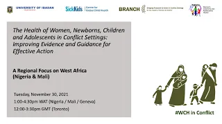 BRANCH West Africa workshop: Improving Evidence and Guidance for Effective Action