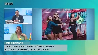 Trio sertanejo faz música sobre violência doméstica