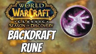 Backdraft Rune for Warlocks | Phase 3 Season of Discovery