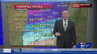 Winter Storm: Snow totals for Indy, latest on timing of rain, ice and snow