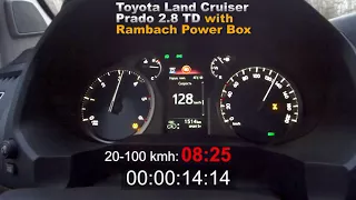 Сравнительный заезд на Toyota Prado 150 2,8 td с Rambach Power Box и без него