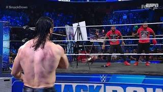 Drew McIntyre ataca brutalmente a Roman Reigns, Sami & The Usos - WWE SmackDown Español: 02/09/2022