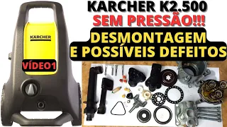lavadora de alta pressão karcher k2.500 perdeu a pressão! (VÍDE01) Desmontagem a procura do defeito