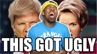 [ REACTION ] Donald Trump vs Hillary Clinton  Epic Rap Battles of History