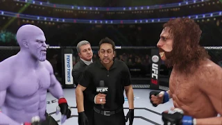 Thanos vs. Bigfoot (EA Sports UFC 3) - CPU vs. CPU - Crazy UFC 👊🤪