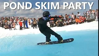 Epic Pond Skim Snowboard Party on Whistler Mountain